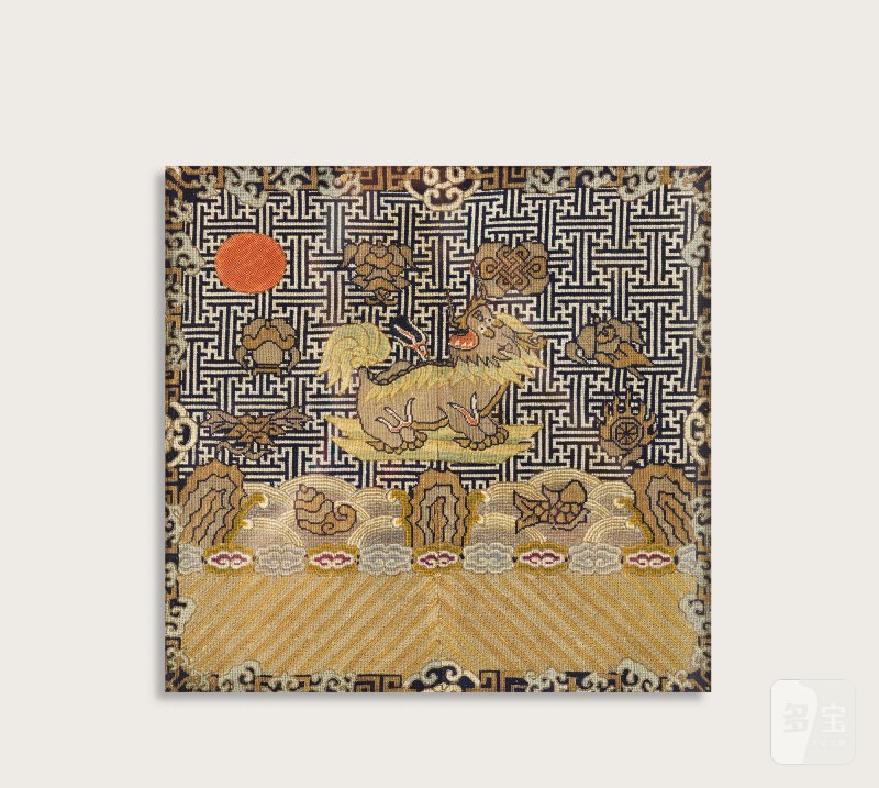 清中期·衲紗獬豸补子